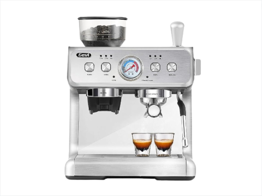 -38% $499.99 Gevi 20Bar Semi Automatic Espresso Machine With Grinder & Steam Wand – All in One Espresso Maker & Latte Machine for Home Dual Heating System