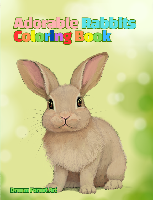Adorable Rabbits Coloring Book